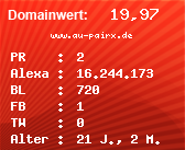 Domainbewertung - Domain www.au-pairx.de bei Domainwert24.de