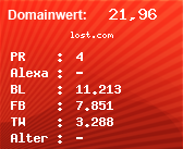 Domainbewertung - Domain lost.com bei Domainwert24.de