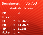 Domainbewertung - Domain ghost-official.com bei Domainwert24.de
