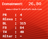 Domainbewertung - Domain www.robert-goetzfried.com bei Domainwert24.de