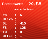 Domainbewertung - Domain www.galeria.de bei Domainwert24.de