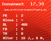 Domainbewertung - Domain www.archivierungssoftware.eu bei Domainwert24.de