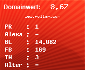 Domainbewertung - Domain www.roller.com bei Domainwert24.de