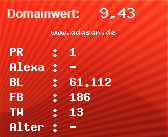 Domainbewertung - Domain www.adasan.de bei Domainwert24.de