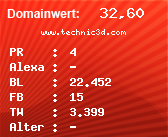 Domainbewertung - Domain www.technic3d.com bei Domainwert24.de