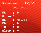 Domainbewertung - Domain www.klamm.de bei Domainwert24.de