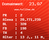 Domainbewertung - Domain www.tell2me.de bei Domainwert24.de