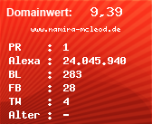 Domainbewertung - Domain www.namira-mcleod.de bei Domainwert24.de