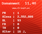 Domainbewertung - Domain www.it-syst.eu bei Domainwert24.de