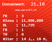 Domainbewertung - Domain www.gereift.at bei Domainwert24.de