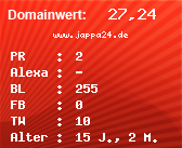 Domainbewertung - Domain www.jappa24.de bei Domainwert24.de