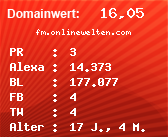 Domainbewertung - Domain fm.onlinewelten.com bei Domainwert24.de