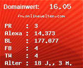 Domainbewertung - Domain fm.onlinewelten.com bei Domainwert24.de