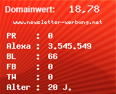 Domainbewertung - Domain www.newsletter-werbung.net bei Domainwert24.de