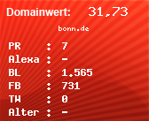 Domainbewertung - Domain bonn.de bei Domainwert24.de