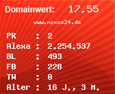 Domainbewertung - Domain www.noxos24.de bei Domainwert24.de