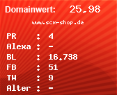 Domainbewertung - Domain www.scm-shop.de bei Domainwert24.de