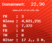Domainbewertung - Domain www.pd-cronjob.de bei Domainwert24.de