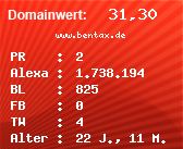 Domainbewertung - Domain www.bentax.de bei Domainwert24.de