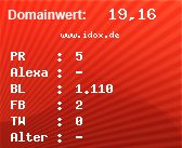 Domainbewertung - Domain www.idox.de bei Domainwert24.de