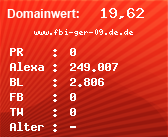 Domainbewertung - Domain www.fbi-ger-09.de.de bei Domainwert24.de