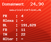 Domainbewertung - Domain www.pixel-partisan.de bei Domainwert24.de