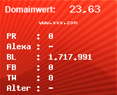 Domainbewertung - Domain www.xxx.com bei Domainwert24.de