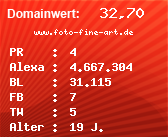 Domainbewertung - Domain www.foto-fine-art.de bei Domainwert24.de