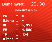 Domainbewertung - Domain www.comtech.de bei Domainwert24.de