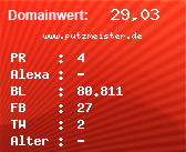 Domainbewertung - Domain www.putzmeister.de bei Domainwert24.de