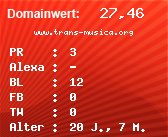 Domainbewertung - Domain www.trans-musica.org bei Domainwert24.de