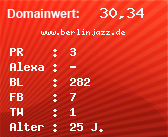 Domainbewertung - Domain www.berlinjazz.de bei Domainwert24.de