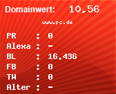 Domainbewertung - Domain www.pc.de bei Domainwert24.de