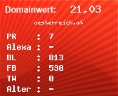Domainbewertung - Domain oesterreich.at bei Domainwert24.de