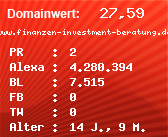 Domainbewertung - Domain www.finanzen-investment-beratung.de bei Domainwert24.de