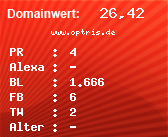Domainbewertung - Domain www.optris.de bei Domainwert24.de