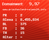 Domainbewertung - Domain www.griechenland-reisen24.info bei Domainwert24.de