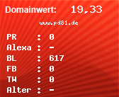 Domainbewertung - Domain www.pd81.de bei Domainwert24.de