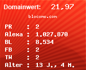 Domainbewertung - Domain blocomo.com bei Domainwert24.de