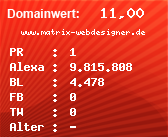 Domainbewertung - Domain www.matrix-webdesigner.de bei Domainwert24.de