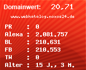 Domainbewertung - Domain www.webkatalog.noxos24.de bei Domainwert24.de