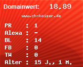 Domainbewertung - Domain www.ch-kaiser.de bei Domainwert24.de