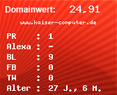 Domainbewertung - Domain www.kaiser-computer.de bei Domainwert24.de