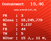 Domainbewertung - Domain www.easykick.de bei Domainwert24.de