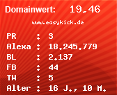 Domainbewertung - Domain www.easykick.de bei Domainwert24.de