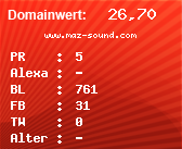 Domainbewertung - Domain www.maz-sound.com bei Domainwert24.de