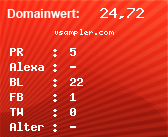 Domainbewertung - Domain vsampler.com bei Domainwert24.de