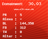 Domainbewertung - Domain www.elk-wue.de bei Domainwert24.de