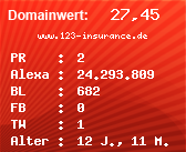 Domainbewertung - Domain www.123-insurance.de bei Domainwert24.de