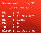 Domainbewertung - Domain www.cms-experte.com bei Domainwert24.de
